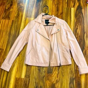 Womens small pink forever 21 leather jacket